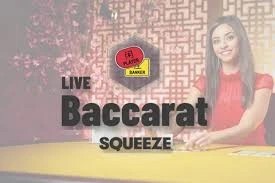 Baccarat Squeeze logo by Evolution at National Casino
