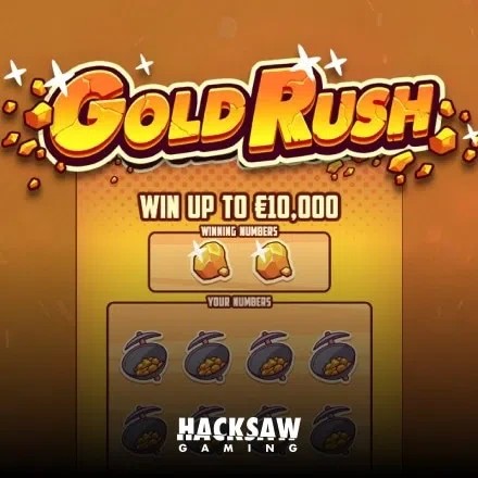 Lottery logo of Gold Rush from Hacksaw Gaming at National Casino