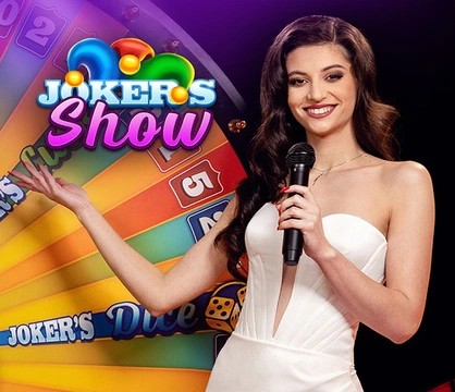 Joker’s Show slot logo by Skywind Group at National Casino